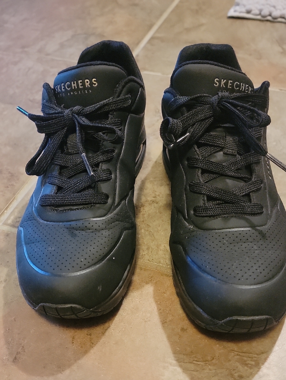 Skechers Womens Black Casual Athletic Sneakers